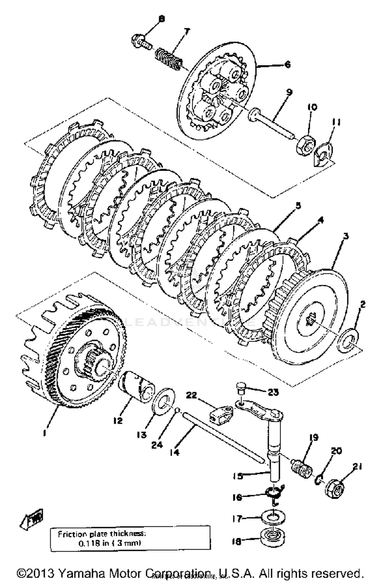 Clutch Yz125c Schematic