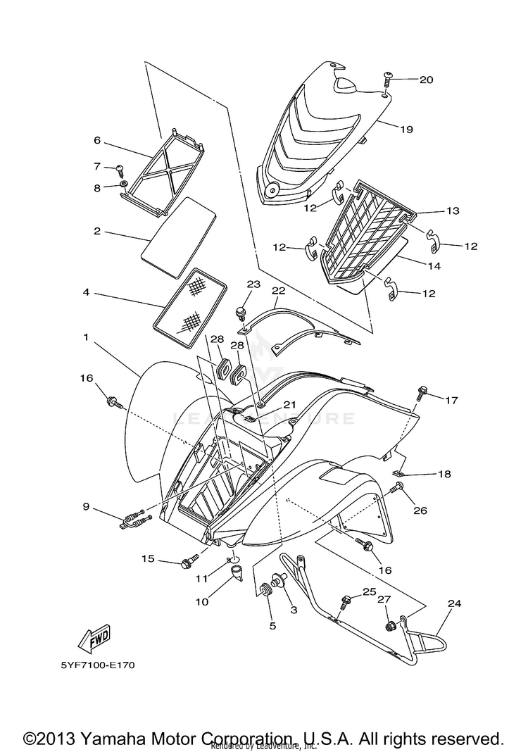Front Fender Schematic