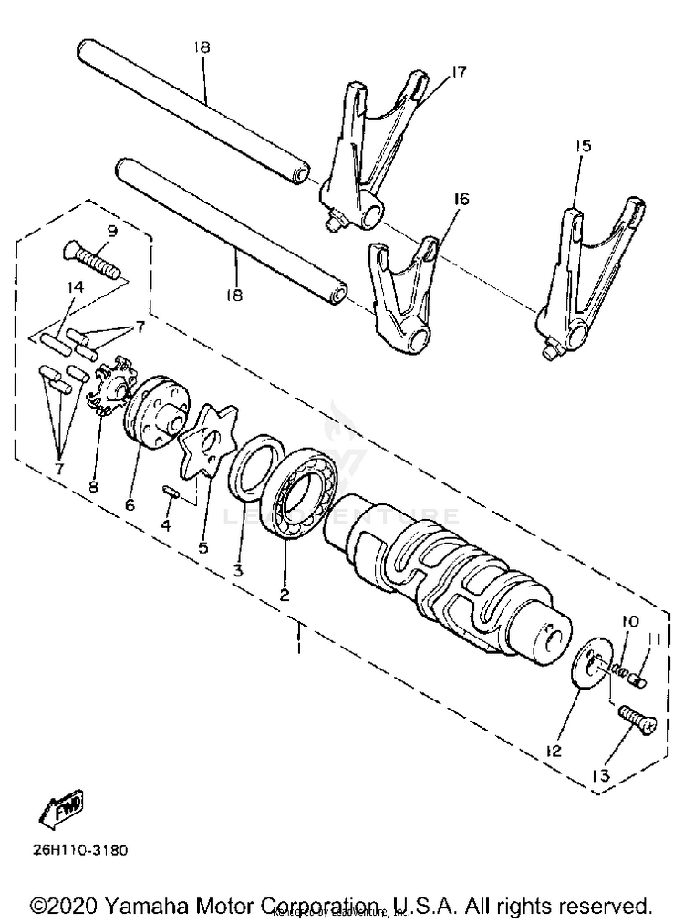 Shift Cam Fork Schematic