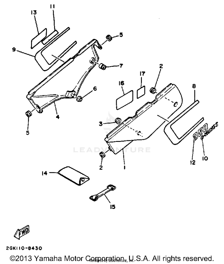 Side Cover (California Model Only) Schematic