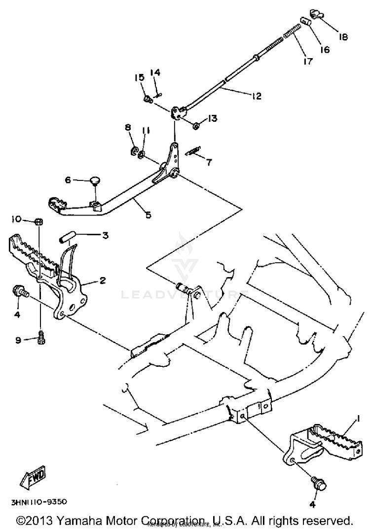 Stand-Footrest Schematic