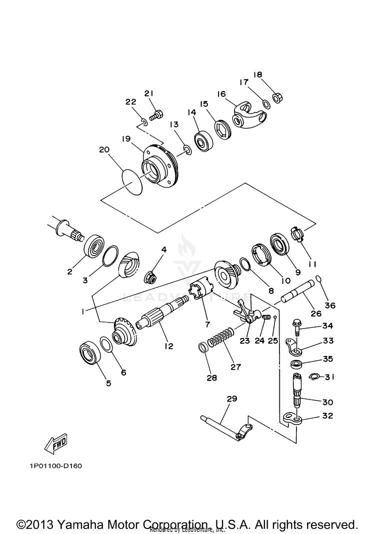 Middle Drive Gear Schematic