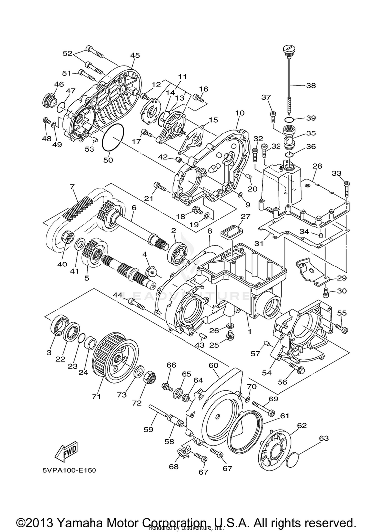 Middle Drive Gear ROAD STAR CAST CA - XV17AWVC - 2006 Schematic