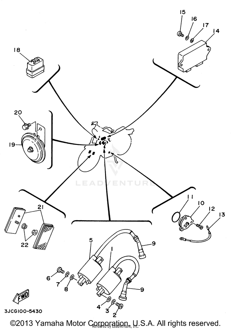 Electrical 2 VIRAGO 535 - XV535HC - 1996 Schematic