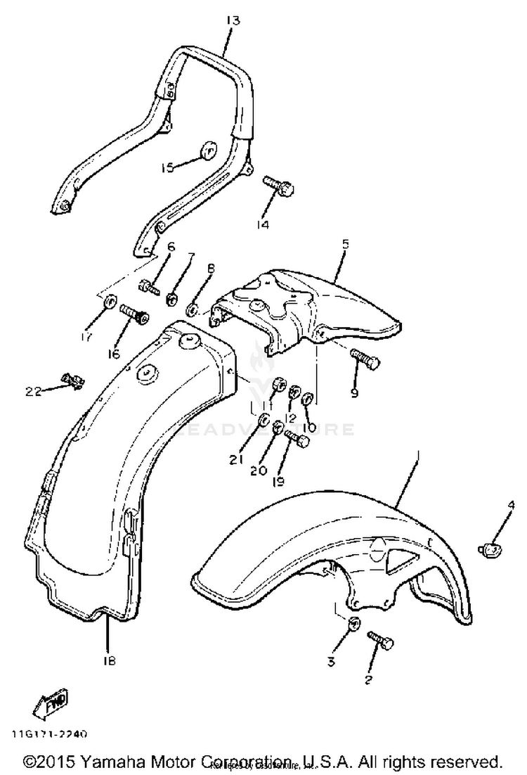 Front Fender Rear Fender Schematic