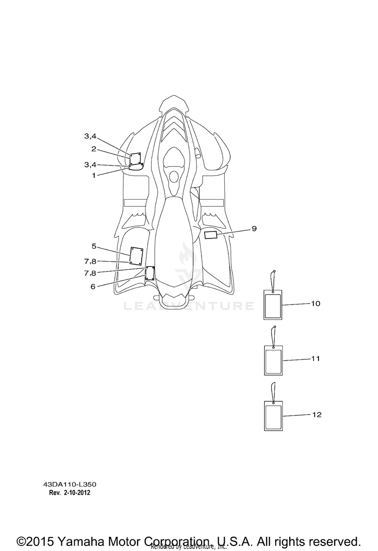 Emblem Label 1 RAPTOR 90 - YFM90RBL - 2012 Schematic