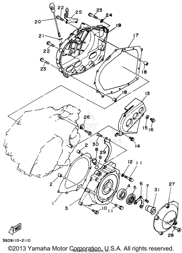 Crankcase Cover 1 Schematic