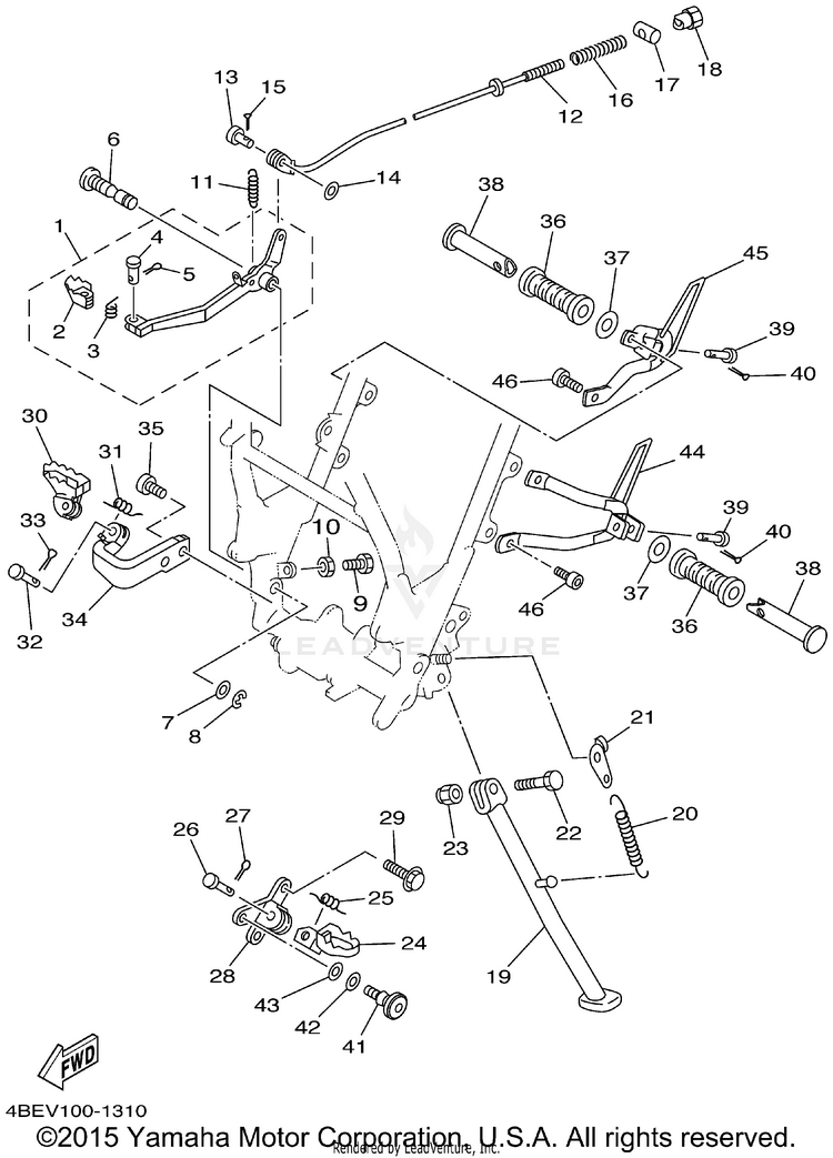 Stand Footrest Schematic