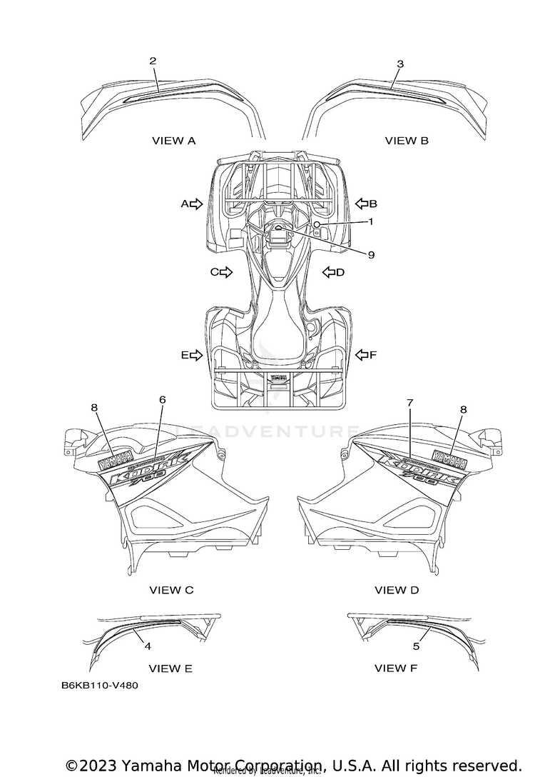 Graphics KODIAK 700 4WD HUNTE - YFM70KDHMH - 2021 Schematic