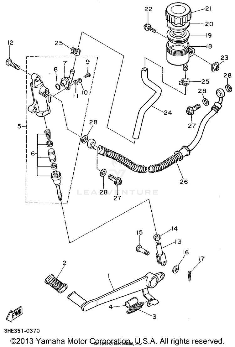 Rear Master Cylinder Schematic