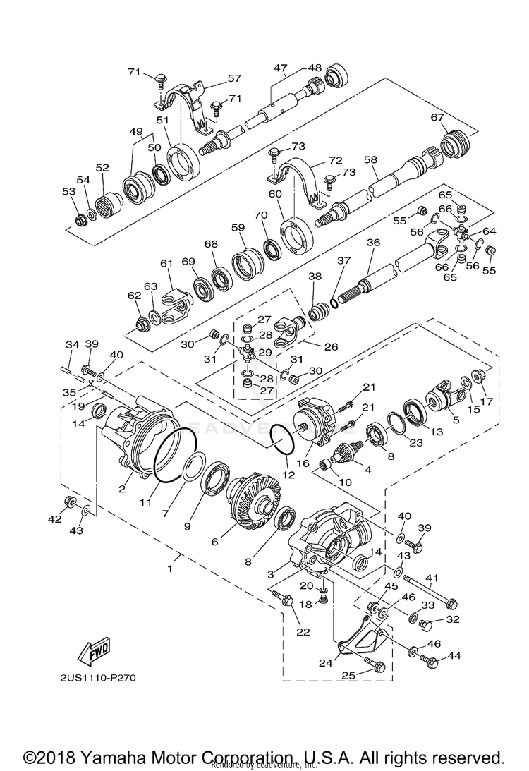Front Differential VIKING VI EPS - YXC70VPXJG - 2018 Schematic