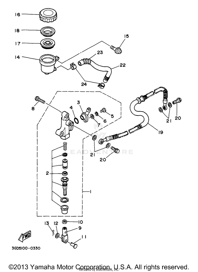 Rear Master Cylinder Schematic