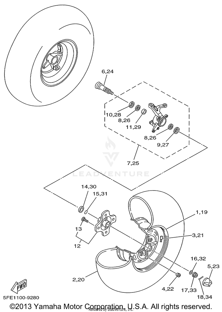 Front Wheel Schematic