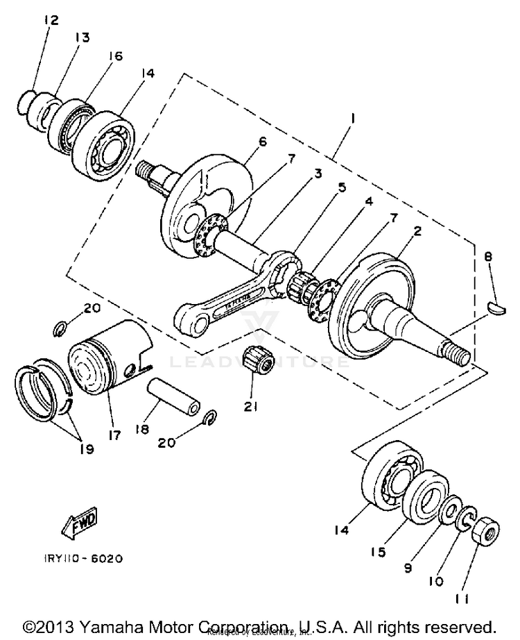 Crankshaft-Piston Schematic