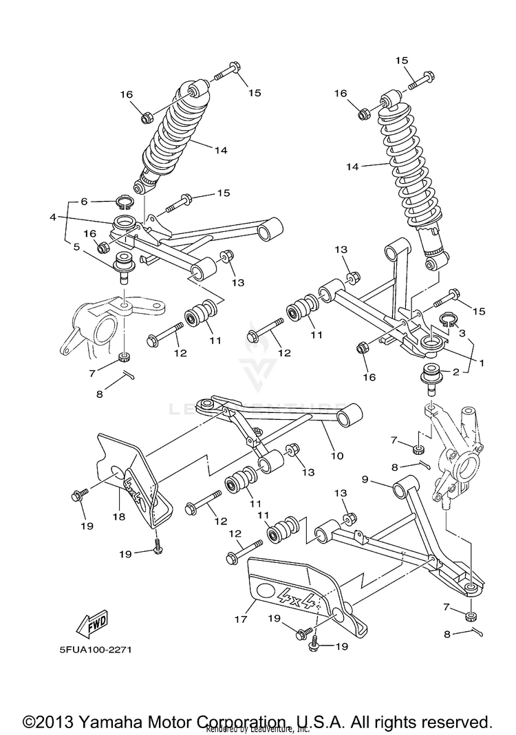 Front Suspension Wheel Schematic