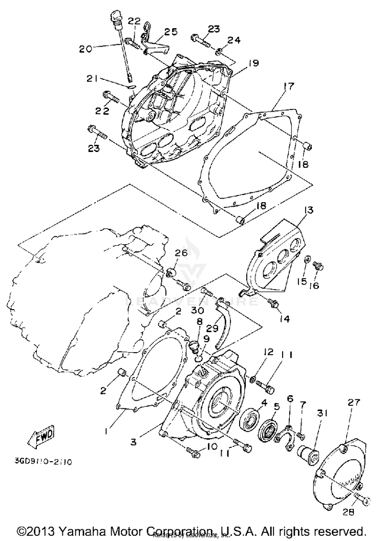 Crankcase Cover 1 Schematic