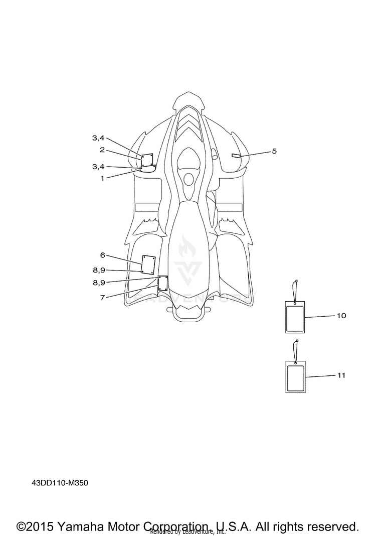 Emblem Label 1 RAPTOR 90 - YFM90RDL - 2013 Schematic