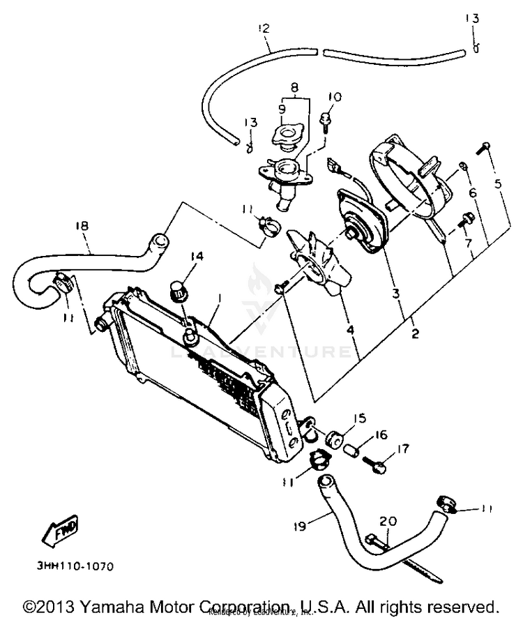 Radiator - Hose Schematic