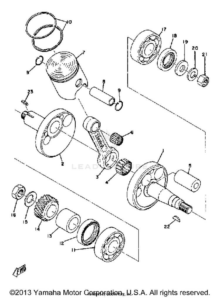 Crankshaft - Piston Schematic