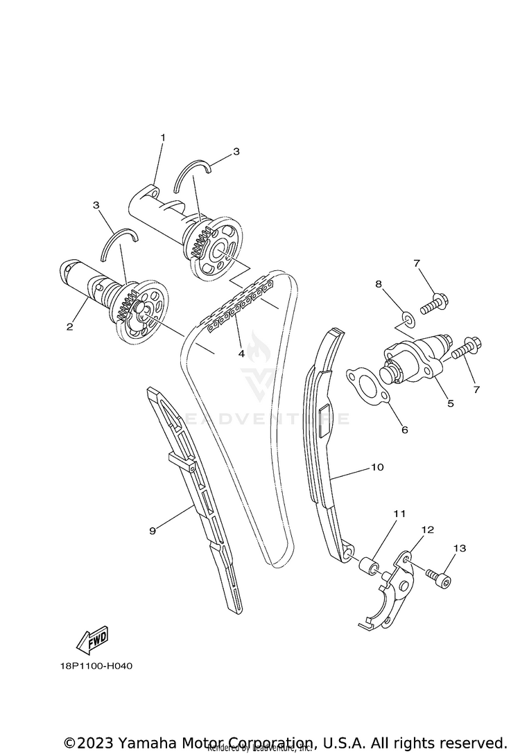 Camshaft & Chain Schematic