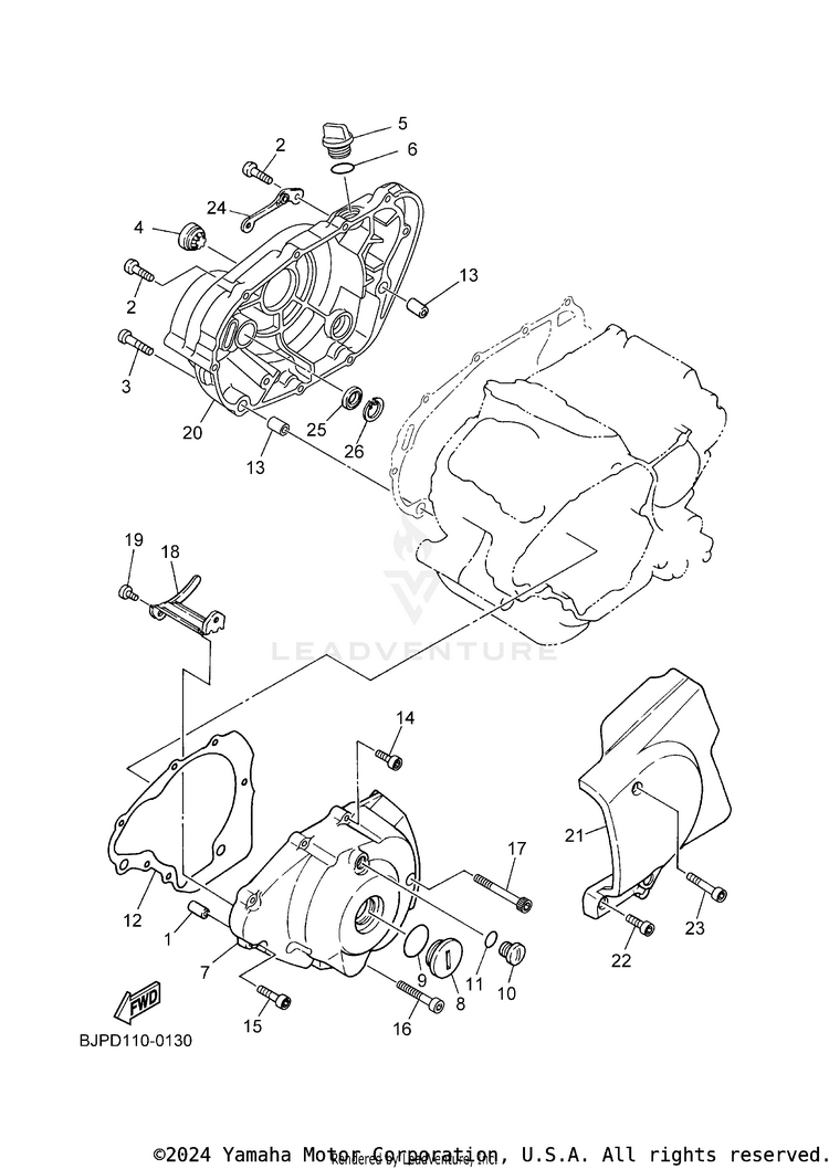 Crankcase Cover 1 Schematic
