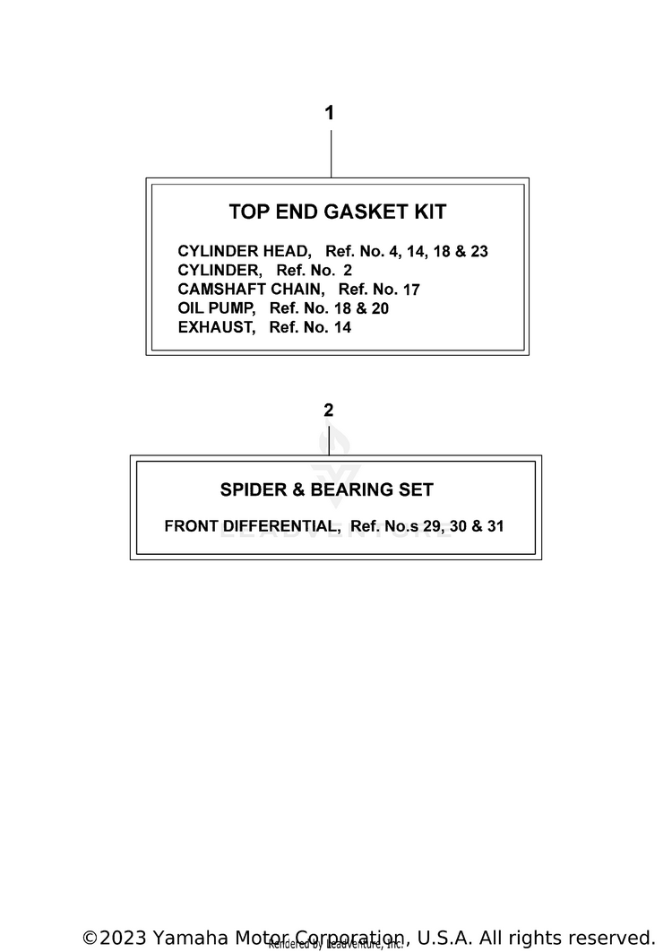 Alternate Parts 2 VIKING EPS SE - YXM700PSFS - 2015 Schematic