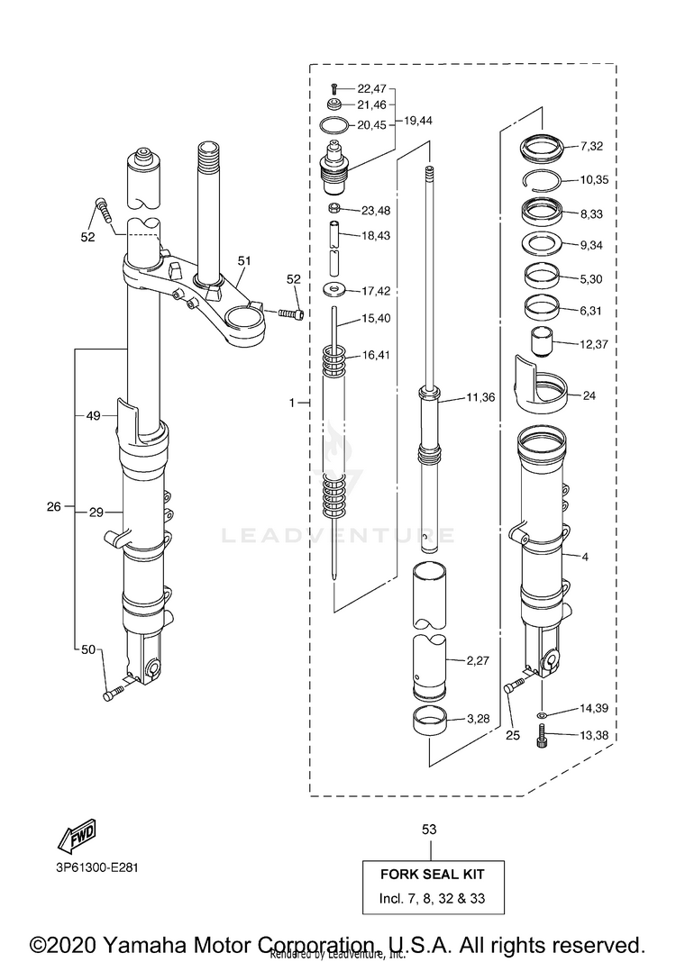 Front Fork Schematic