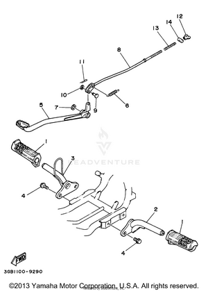 Stand - Footrest Schematic