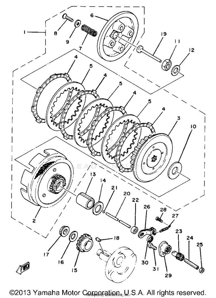 Clutch Yz80g Schematic