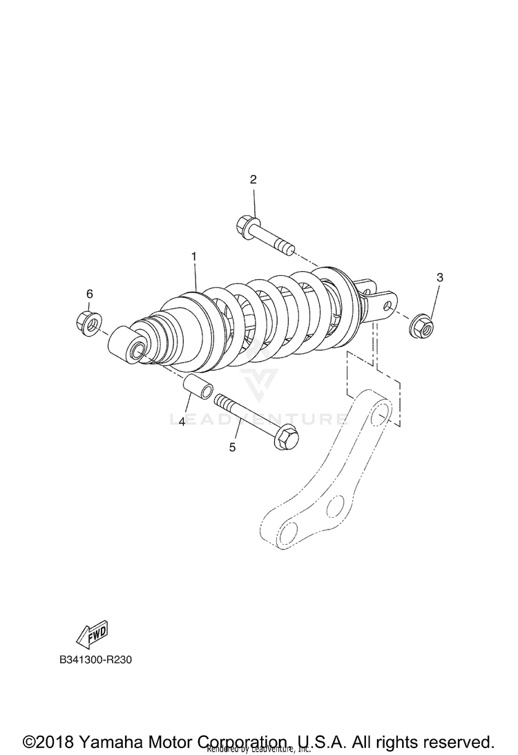 Rear Suspension XSR700 - XSR700JCL - 2018 Schematic