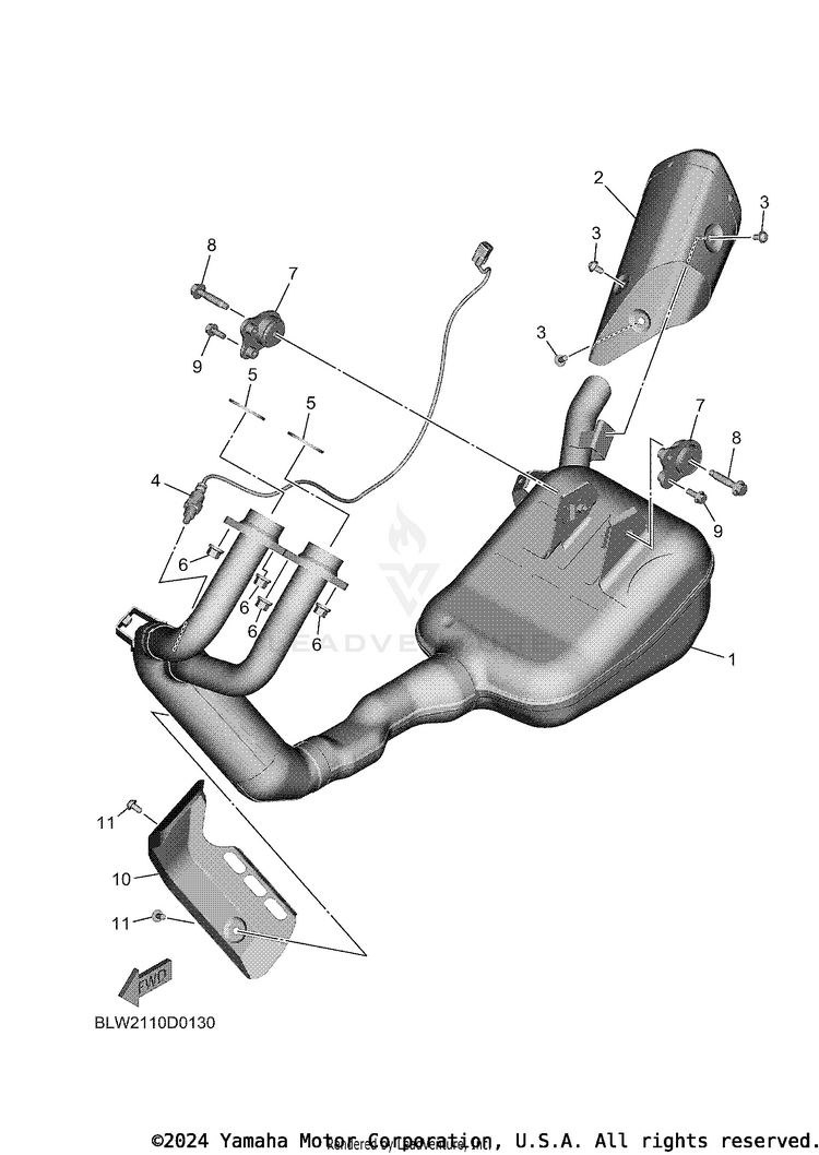 Exhaust MT07 - MT07TCB - 2026 Schematic