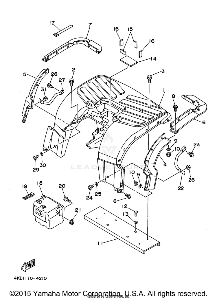 Rear Fender Schematic