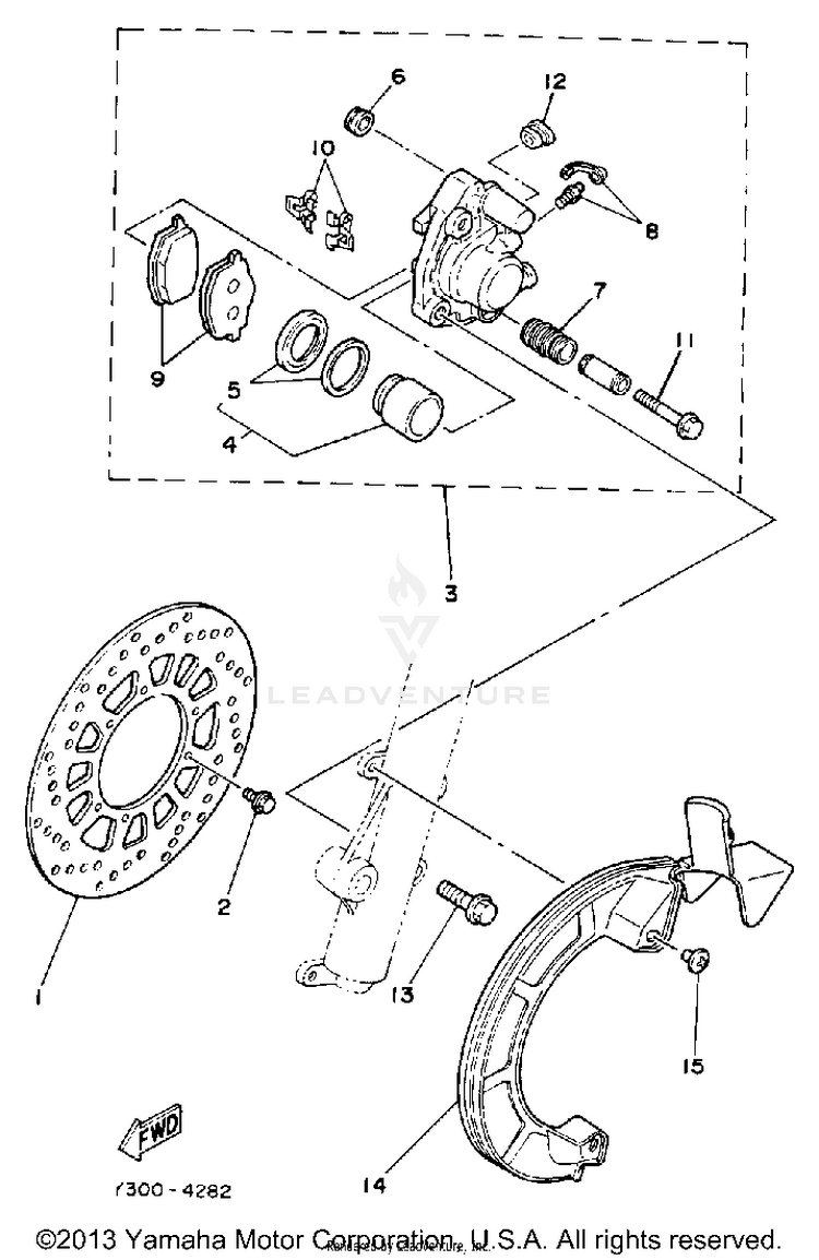 Front Brake-Caliper Schematic