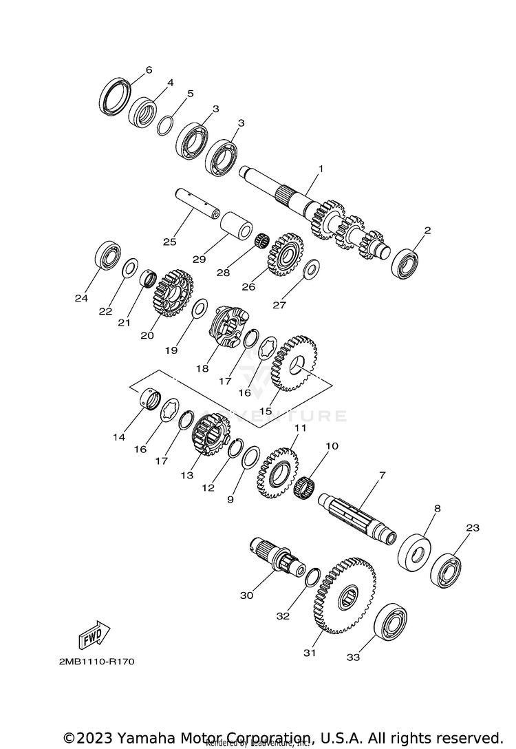 Transmission WOLVERINE - YXE70WDBHG - 2017 Schematic