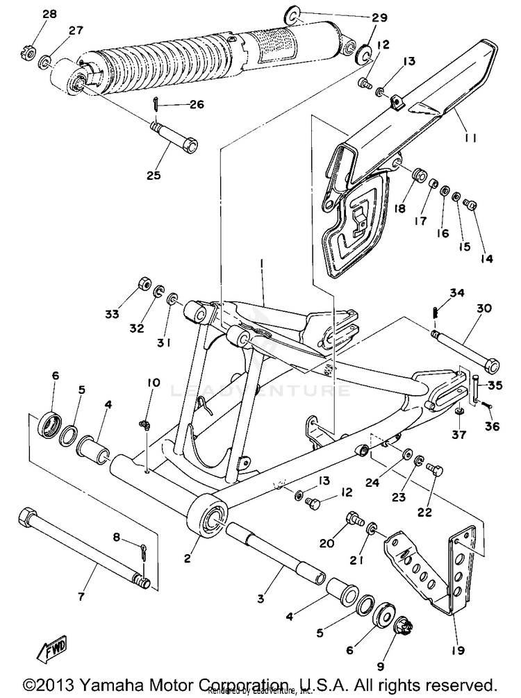 Rear Arm - Chain Case Schematic