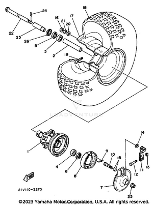 Front Wheel Ytm200k Schematic