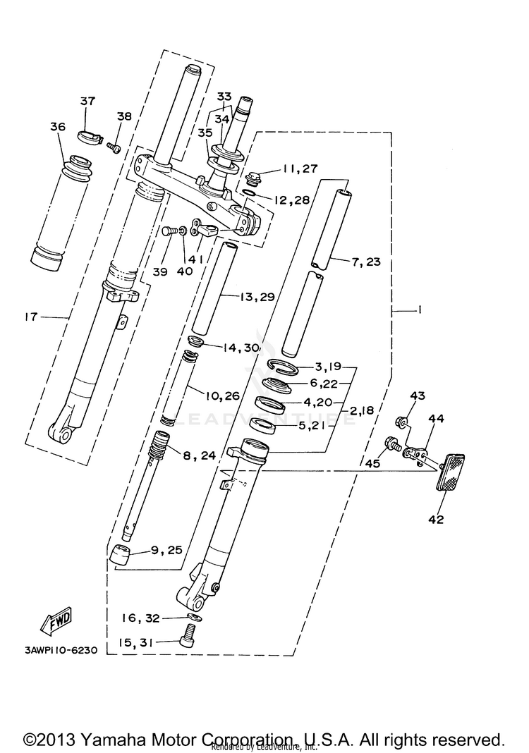 Front Fork Schematic