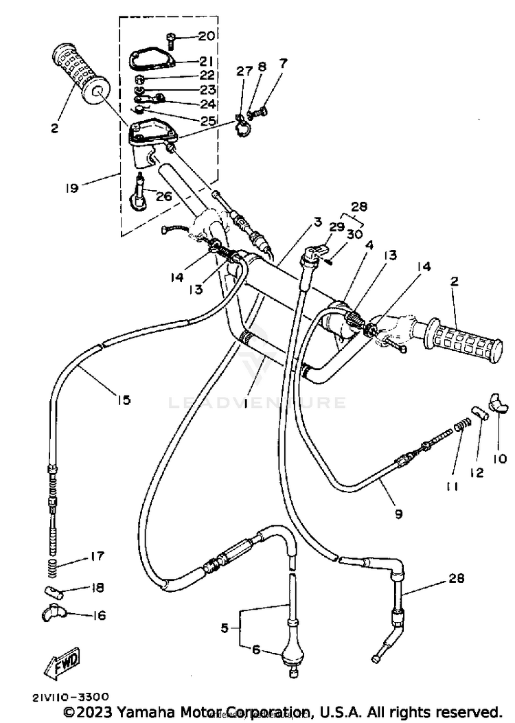 Handlebar - Cable Ytm200l Schematic
