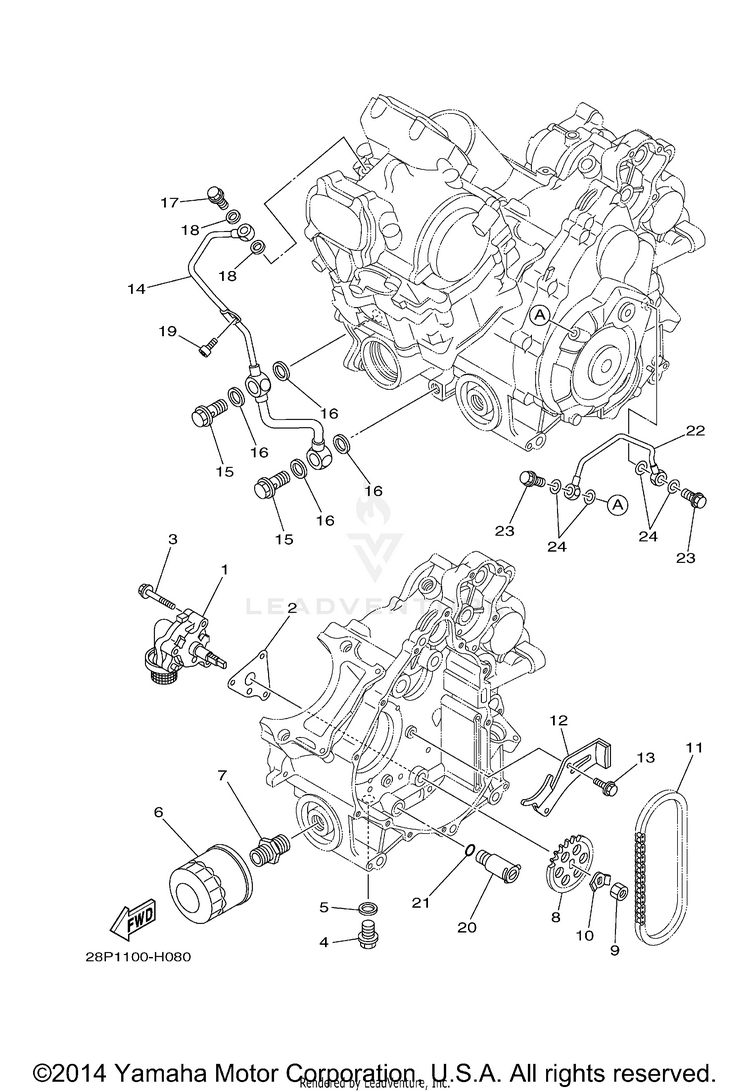 Oil Pump GRIZZLY 700 FI 4WD - YFM7FGZB - 2010 Schematic