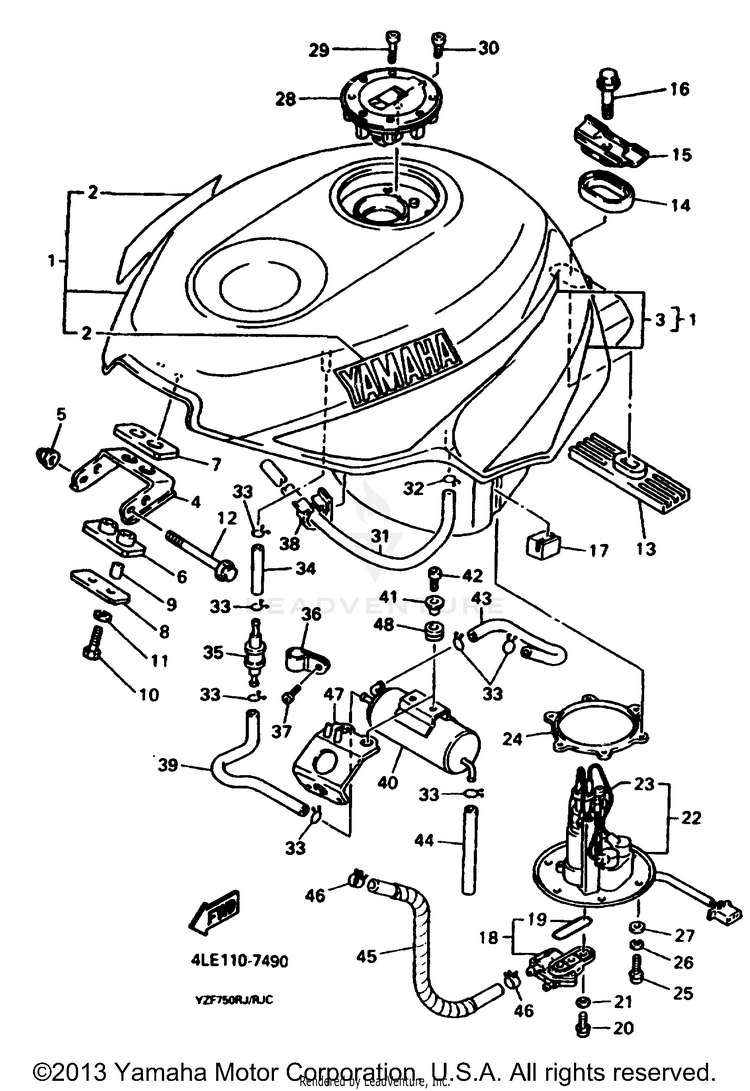 Fuel Tank California Only Schematic