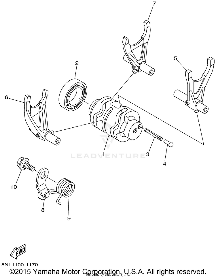 Shift Cam Fork Schematic