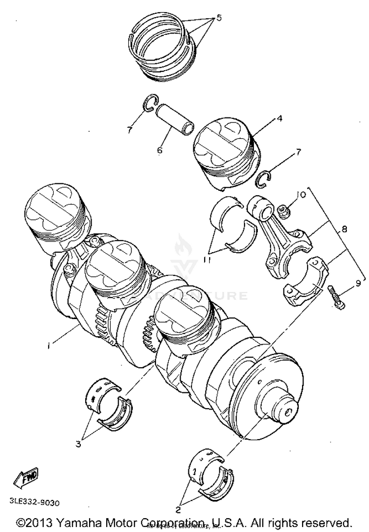 Crankshaft Piston Schematic