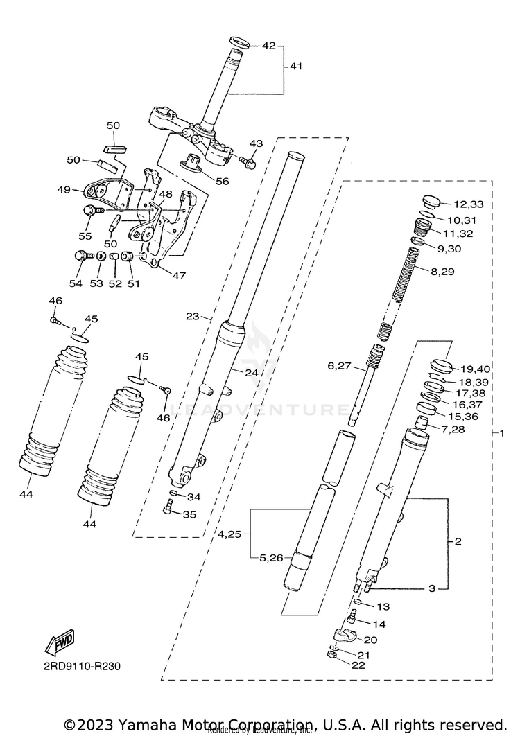 Front Fork Schematic
