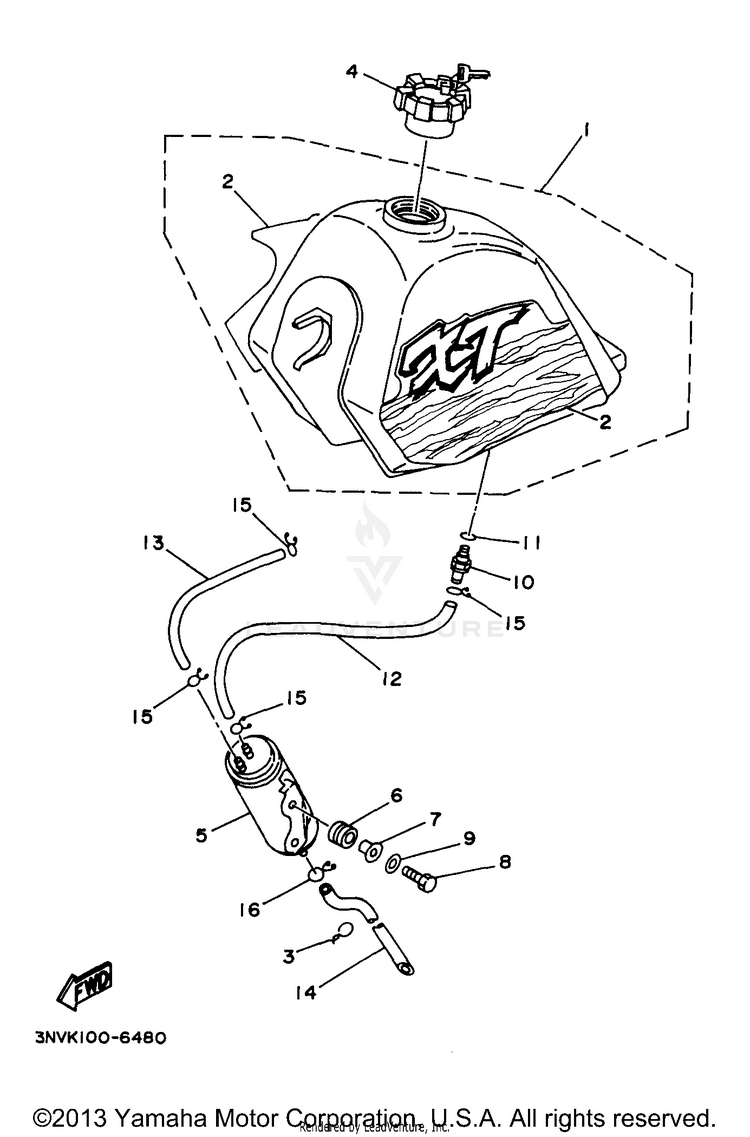 Fuel Tank California Only Schematic