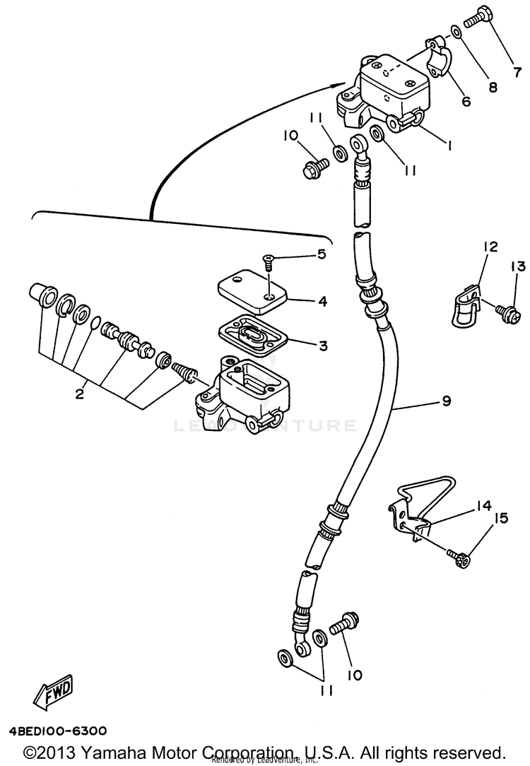 Front Master Cylinder Schematic