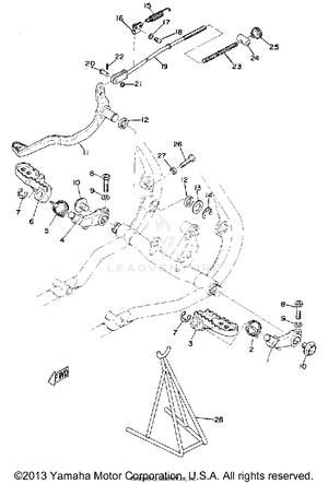 Footrest Brake Pedal Schematic