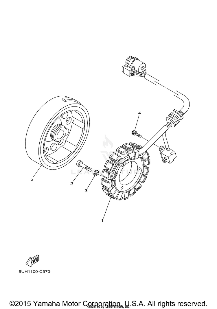 Generator GRIZZLY 350 4WD - YFM35FGDGR - 2013 Schematic
