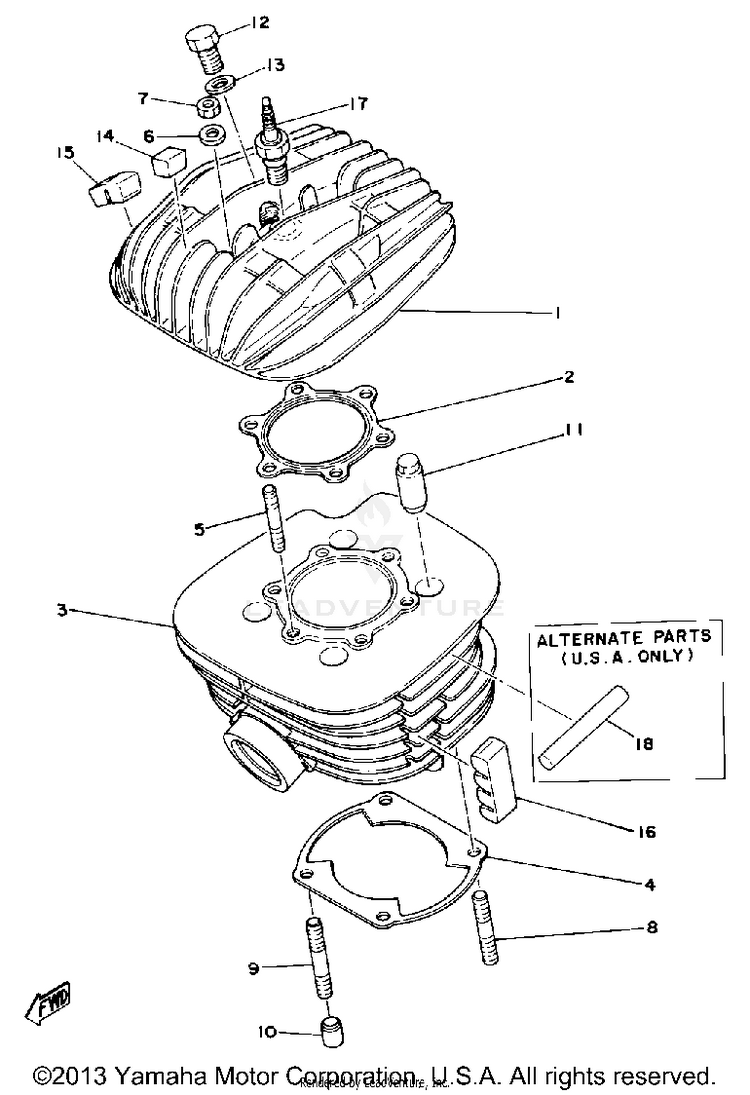 Cylinder Head-Cylinder Schematic
