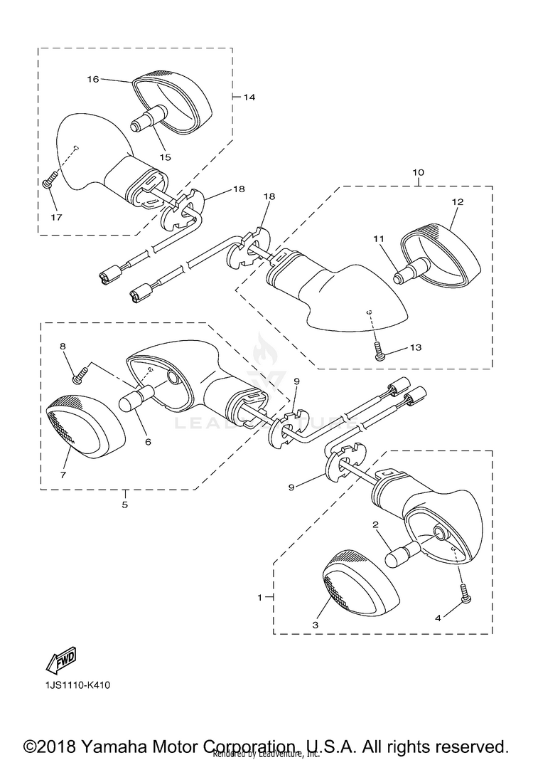 Flasher Light YZFR6 - YZFR6ACB - 2011 Schematic