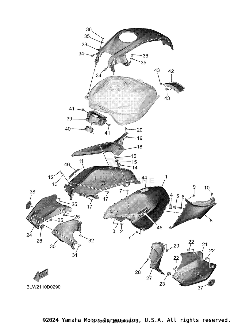 Fuel Tank 2 MT07 - MT07SCB - 2025 Schematic